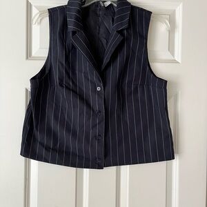 H&M Dark Blue Striped Vest